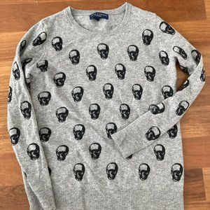 Skull print cashmere sweater